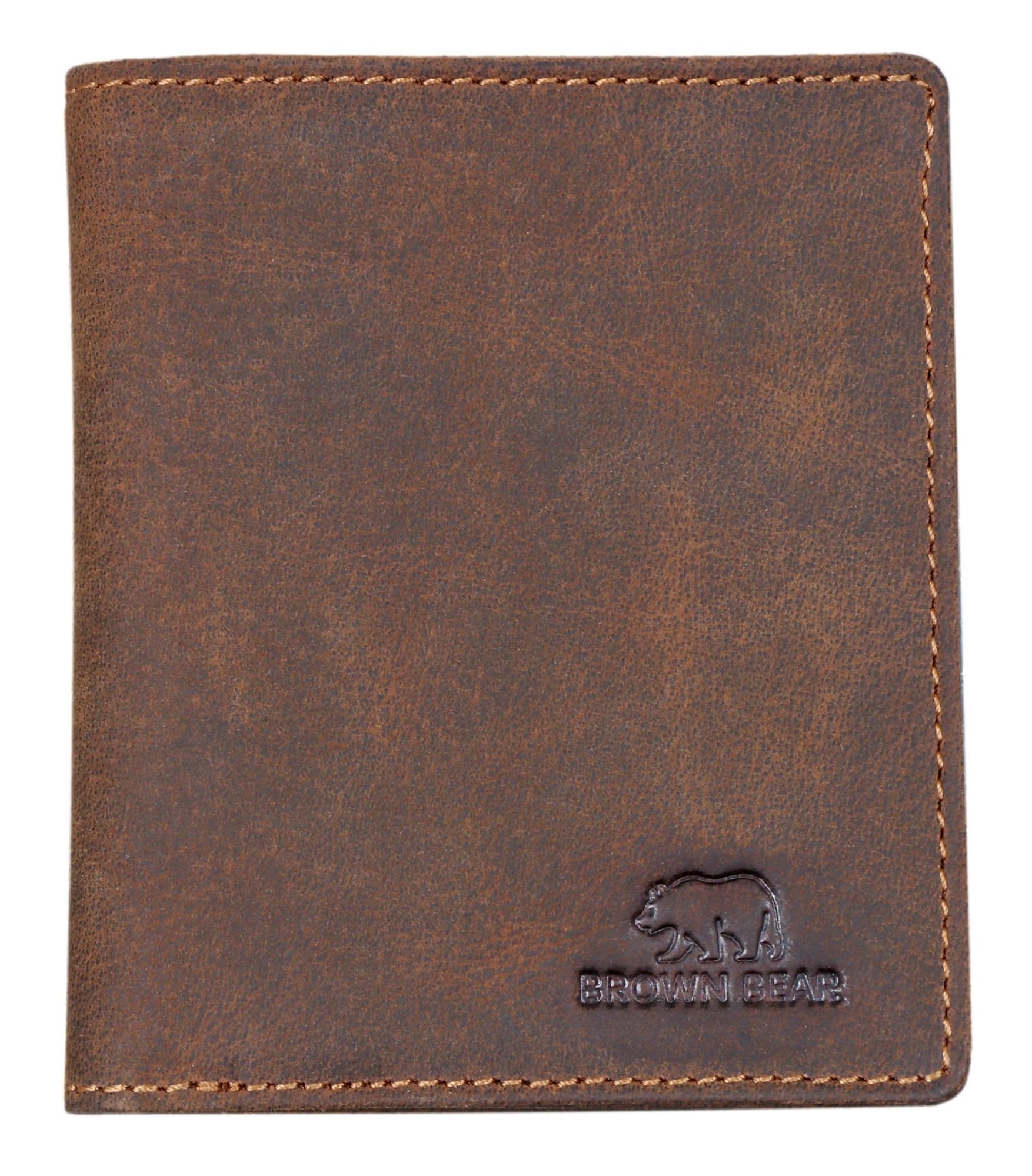 Brown Bear Slim Wallet - 8005 Braun Vintage