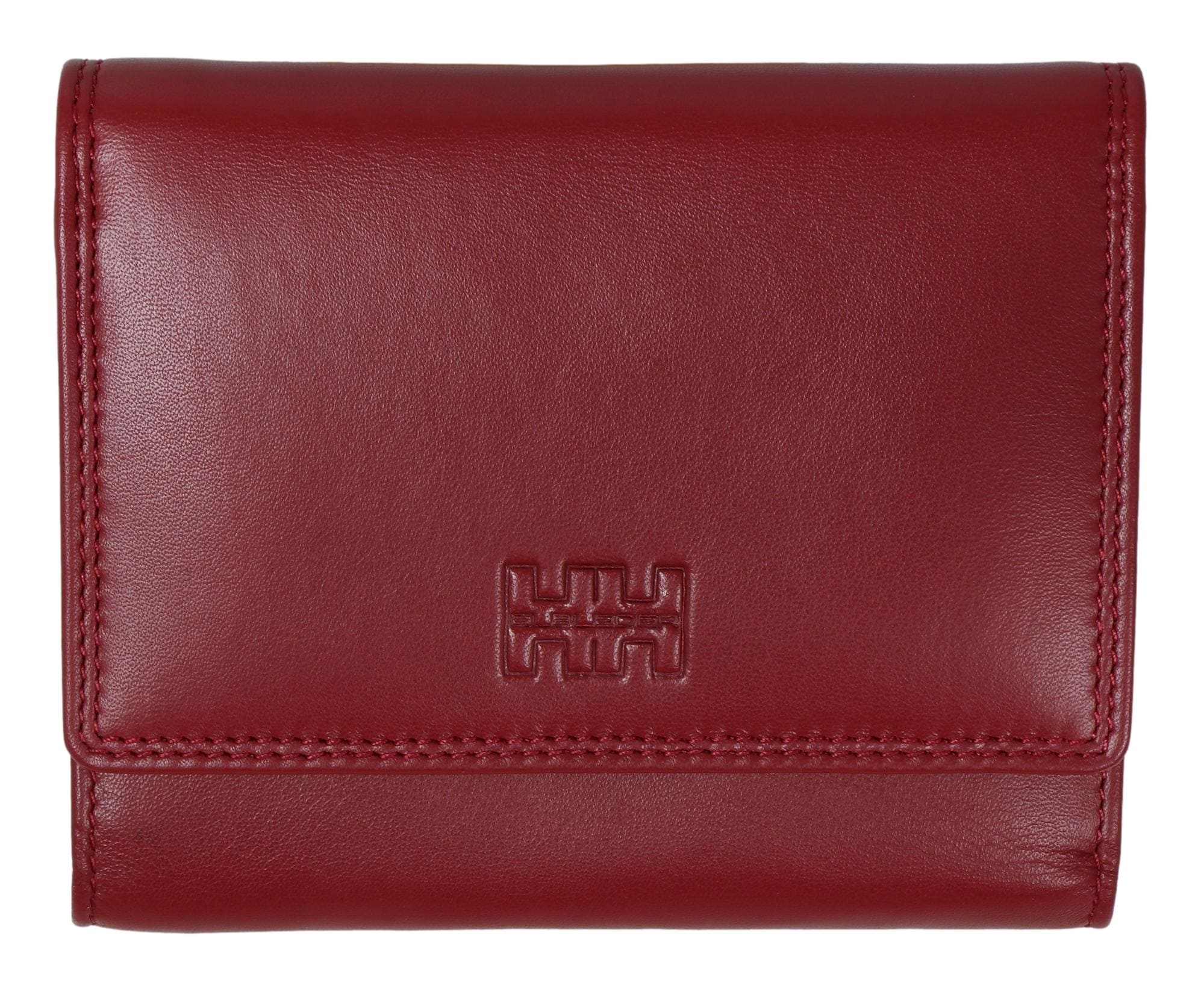 Elbleder Polo 108 - Damen Geldbörse mit Überschlag Rot