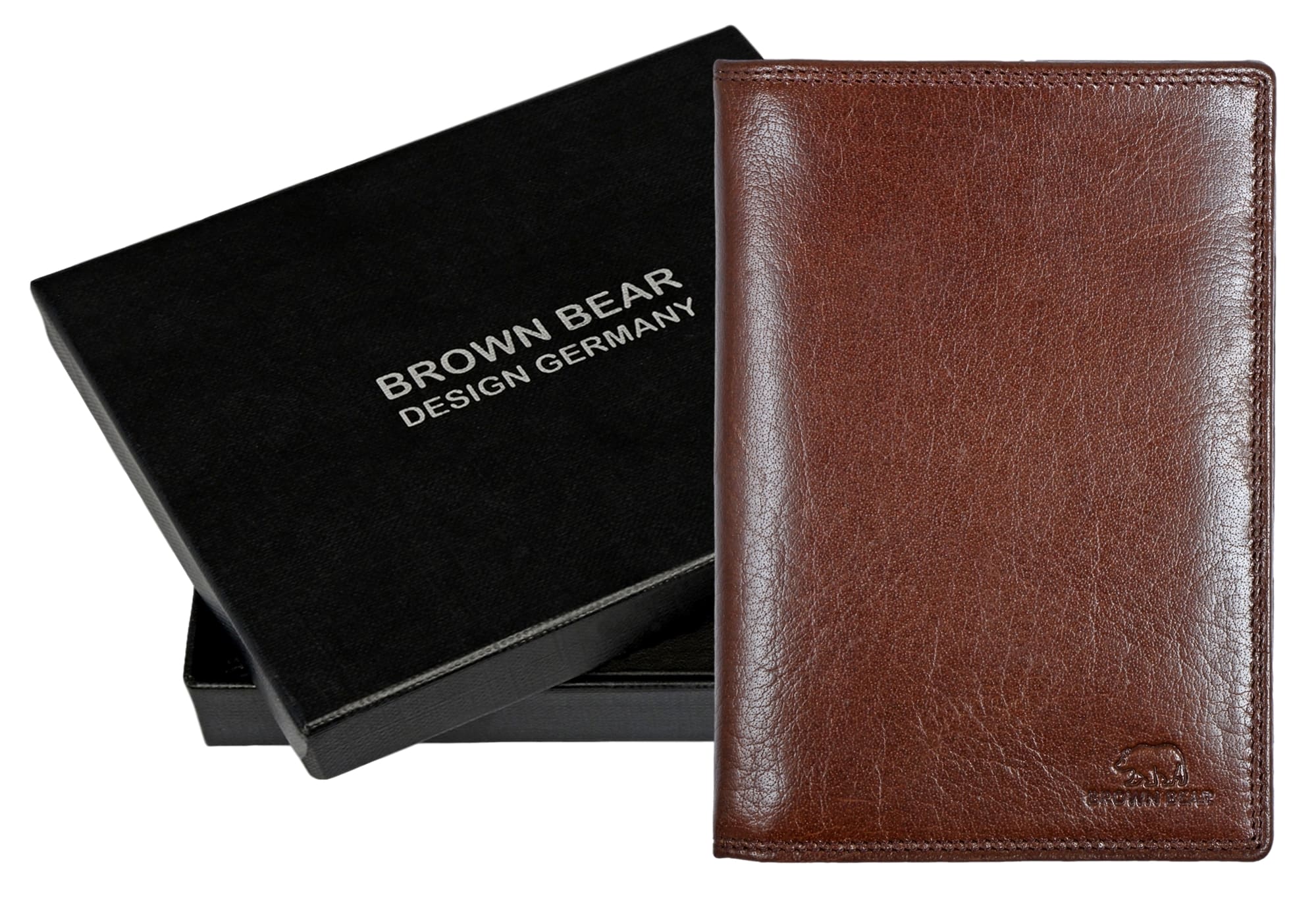 Brown Bear Classic 8013 - Brieftasche mit 13 Kartenfächern Braun Toscana